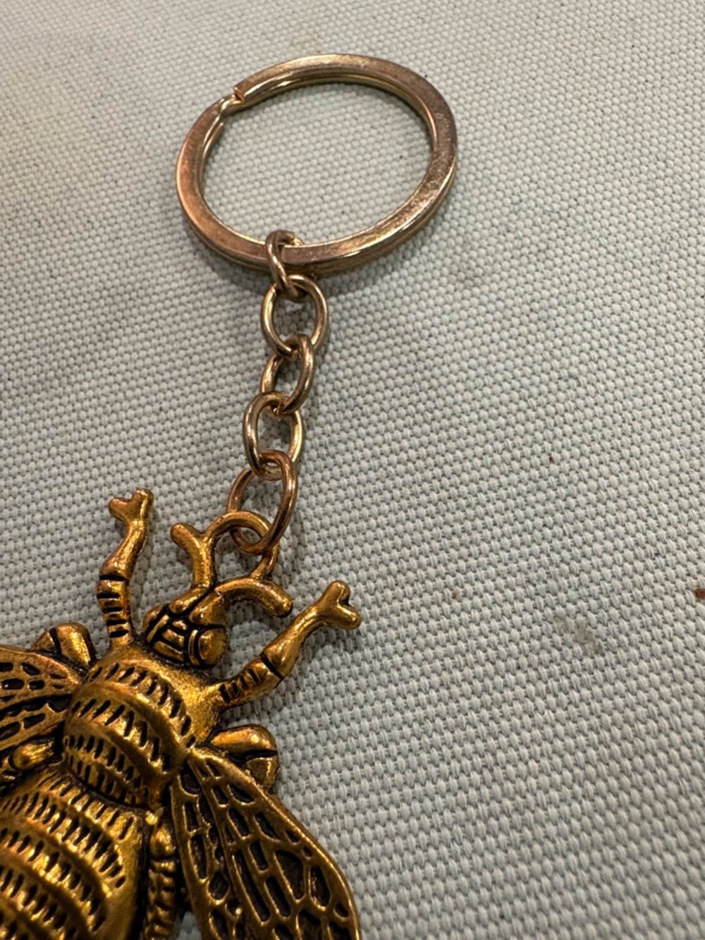 Gold Bee Keychain Charm - Women Accessories